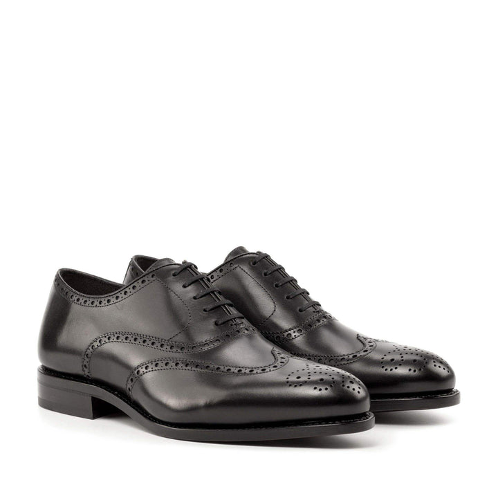 Men's Full Brogue Shoes Leather Goodyear Welt Black 5006 3- MERRIMIUM