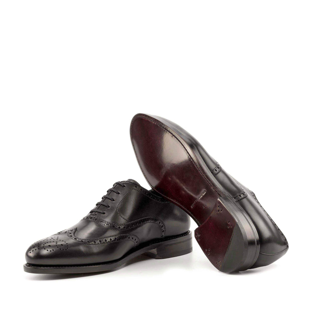 Men's Full Brogue Shoes Leather Goodyear Welt Black 5006 2- MERRIMIUM