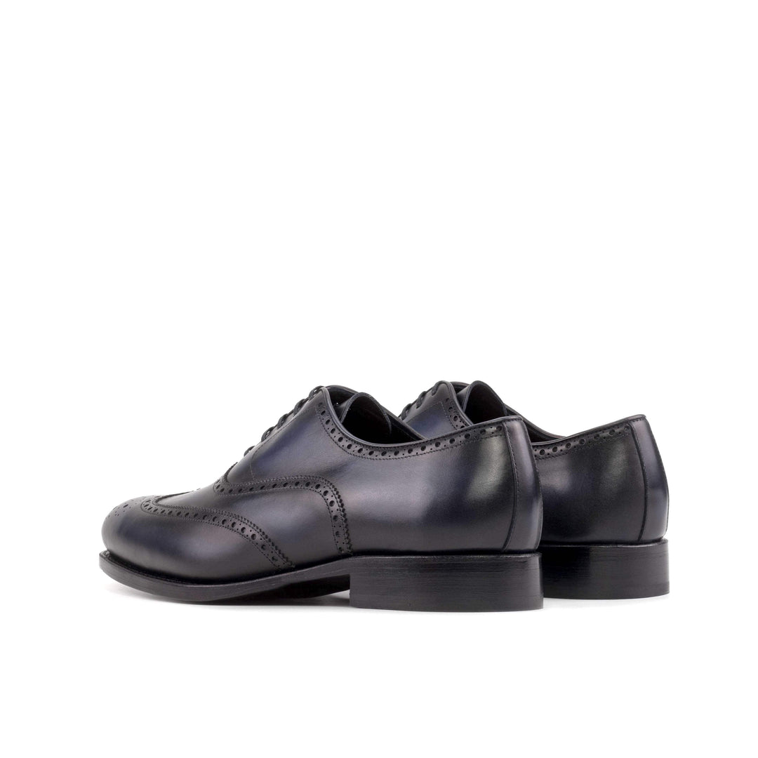 Men's Full Brogue Shoes Leather Goodyear Welt Blue 5650 4- MERRIMIUM