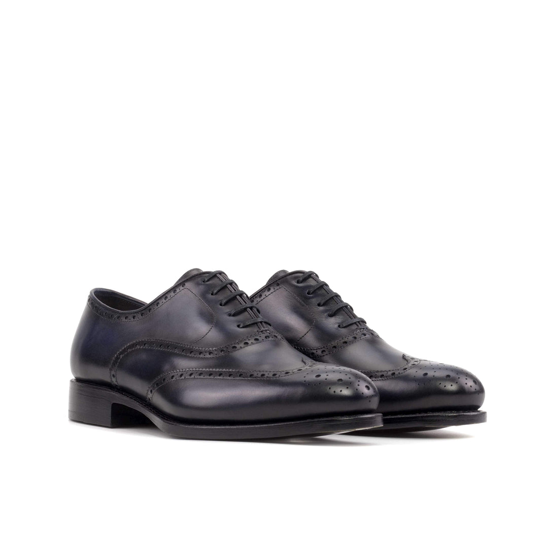 Men's Full Brogue Shoes Leather Goodyear Welt Blue 5650 6- MERRIMIUM