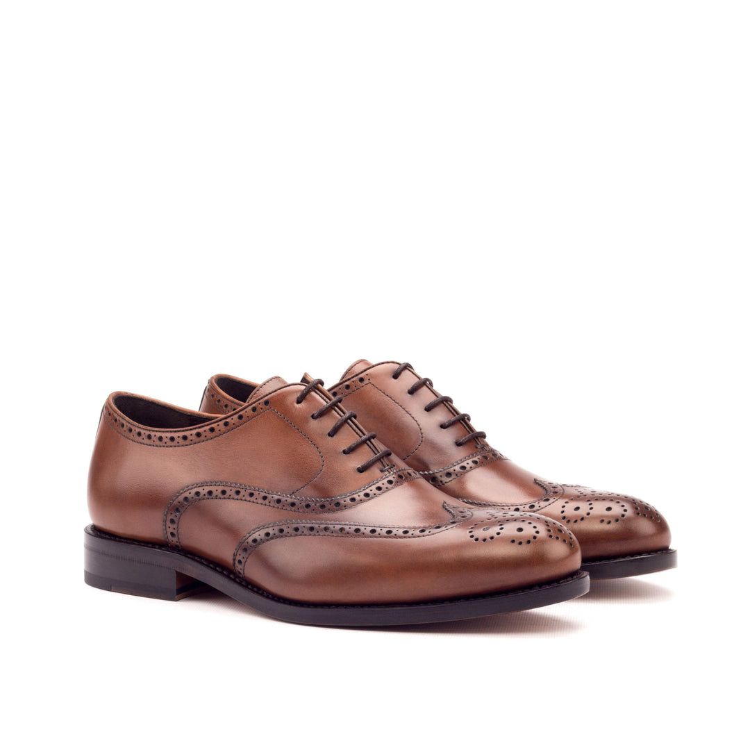 Men's Full Brogue Shoes Leather Goodyear Welt Brown 3293 3- MERRIMIUM