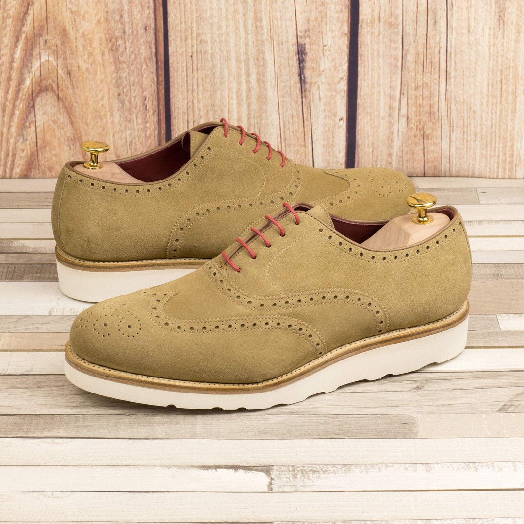 Men's Full Brogue Shoes Leather Goodyear Welt Brown 4658 1- MERRIMIUM--GID-2475-4658