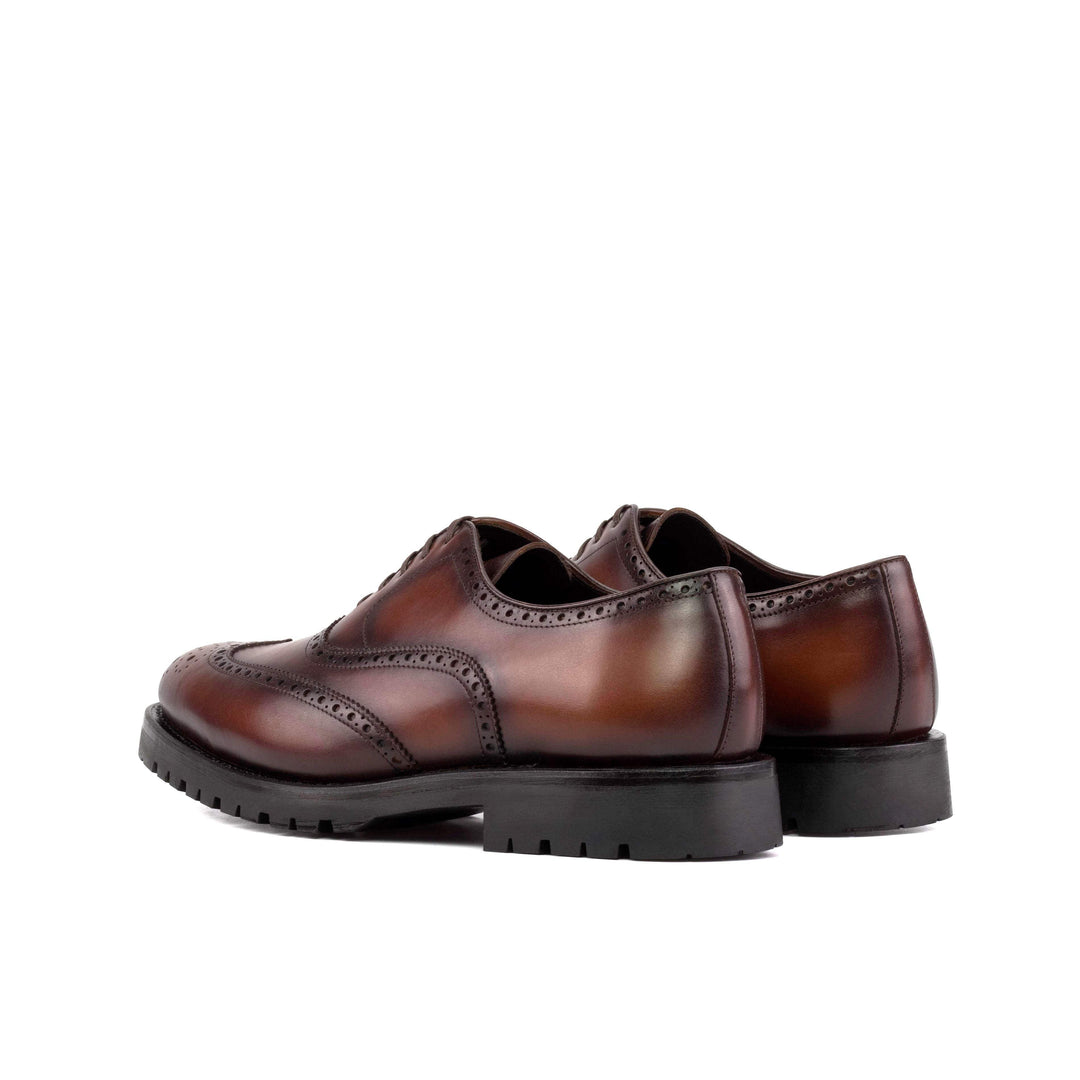 Men's Full Brogue Shoes Leather Goodyear Welt Brown 5570 4- MERRIMIUM