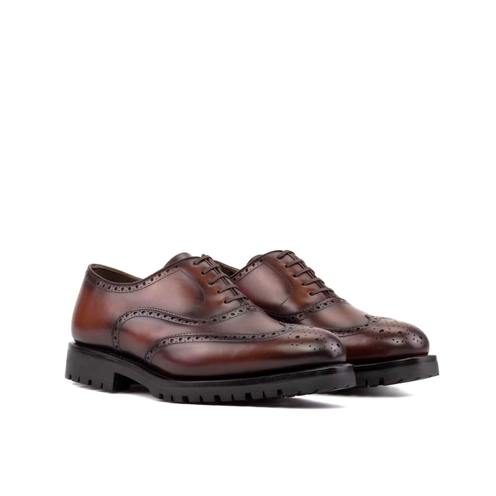 Men's Full Brogue Shoes Leather Goodyear Welt Brown 5570 6- MERRIMIUM
