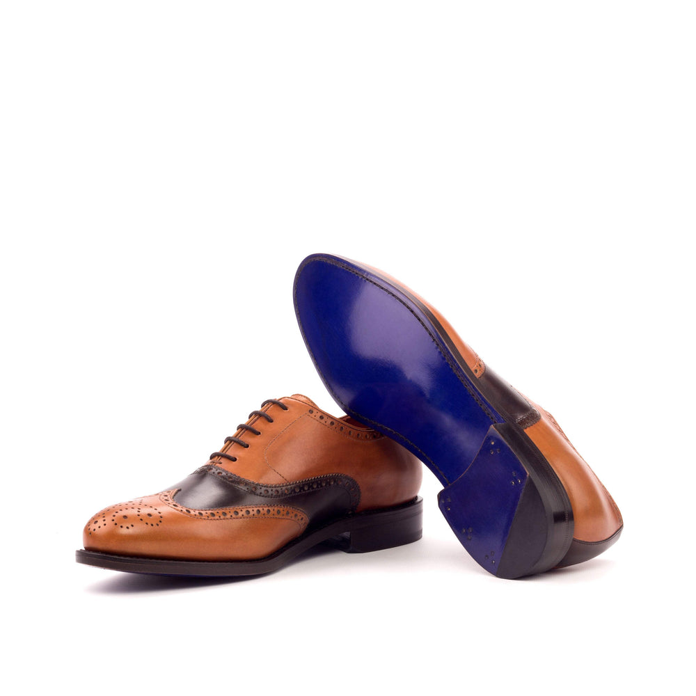 Men's Full Brogue Shoes Leather Goodyear Welt Brown Dark Brown 3407 2- MERRIMIUM
