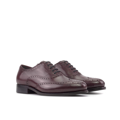 Men's Full Brogue Shoes Leather Goodyear Welt Burgundy 5695 6- MERRIMIUM