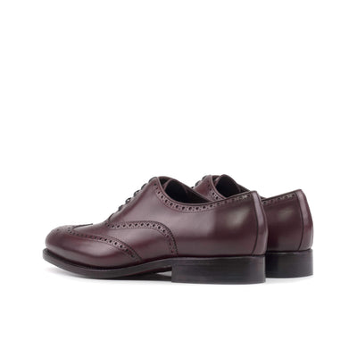 Men's Full Brogue Shoes Leather Goodyear Welt Burgundy 5695 4- MERRIMIUM