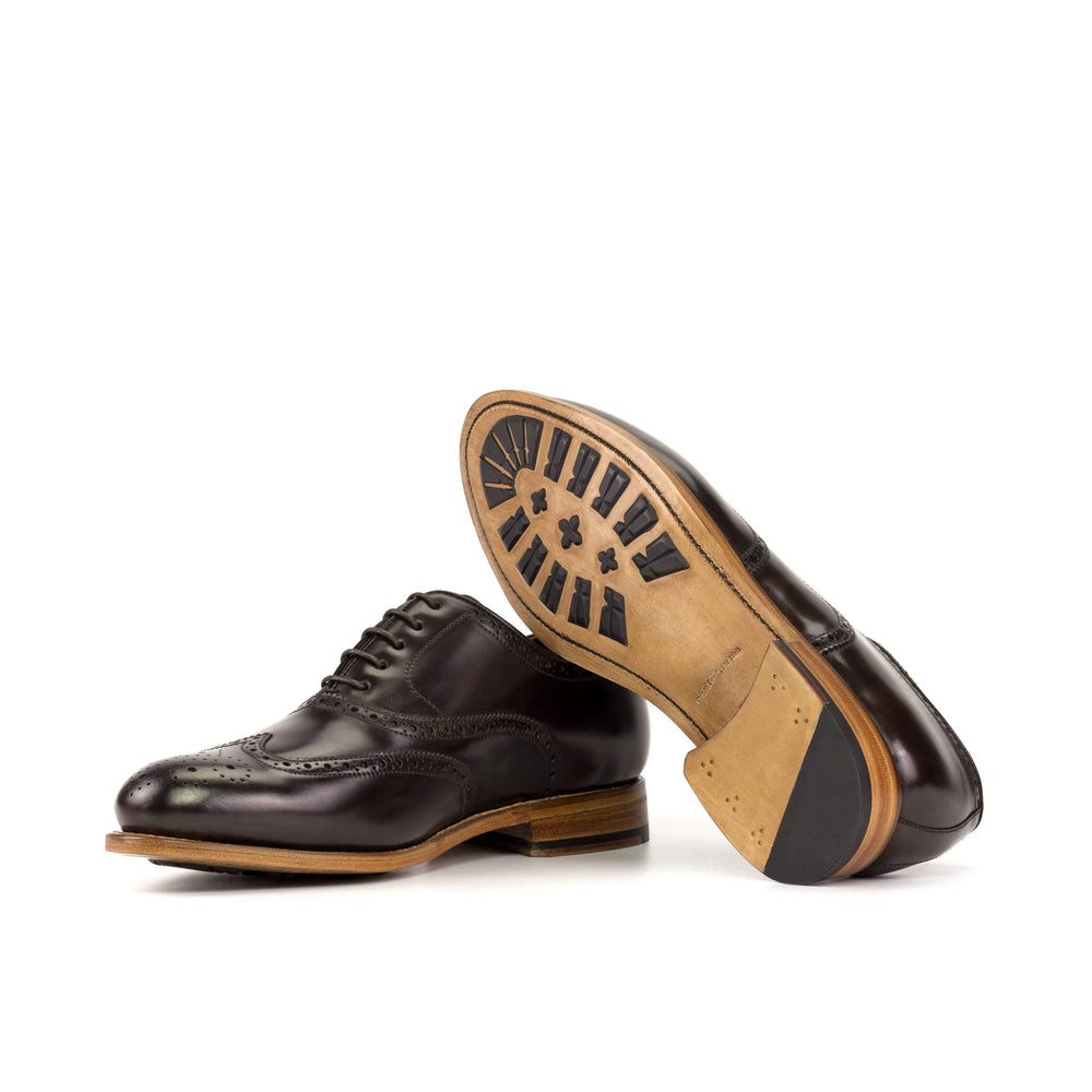 Men's Full Brogue Shoes Leather Goodyear Welt Dark Brown 5684 2- MERRIMIUM