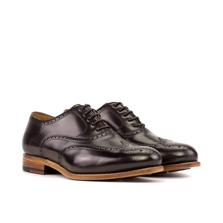 Men's Full Brogue Shoes Leather Goodyear Welt Dark Brown 5684 3- MERRIMIUM