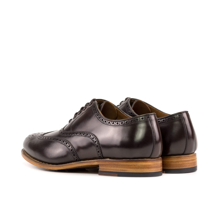 Men's Full Brogue Shoes Leather Goodyear Welt Dark Brown 5684 4- MERRIMIUM