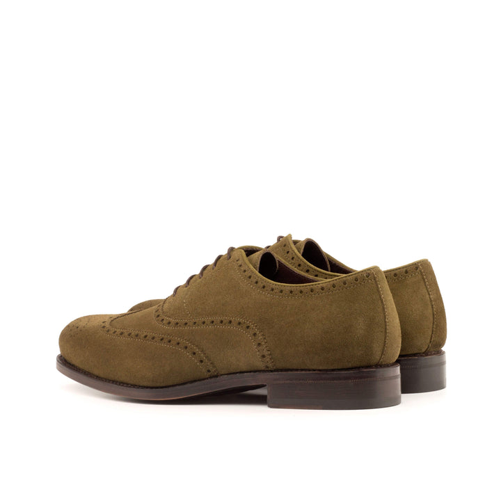 Men's Full Brogue Shoes Leather Goodyear Welt Green 3814 4- MERRIMIUM
