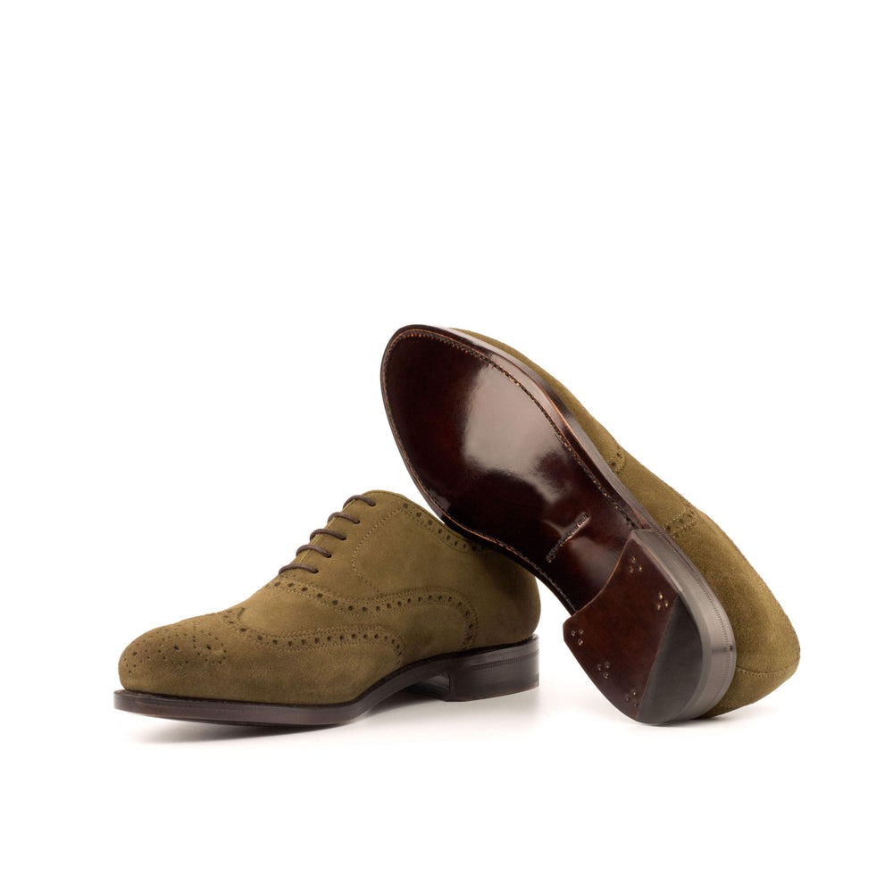 Men's Full Brogue Shoes Leather Goodyear Welt Green 3814 2- MERRIMIUM
