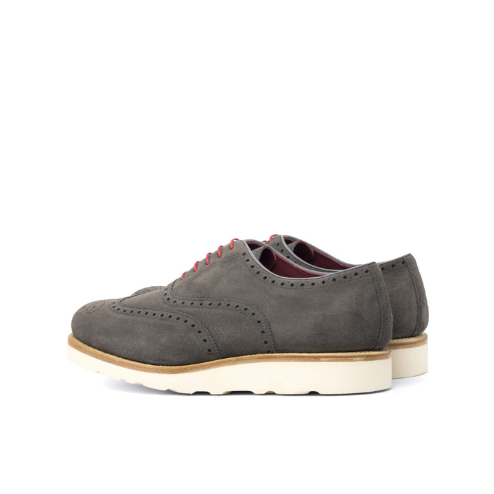 Men's Full Brogue Shoes Leather Goodyear Welt Grey 4459 4- MERRIMIUM