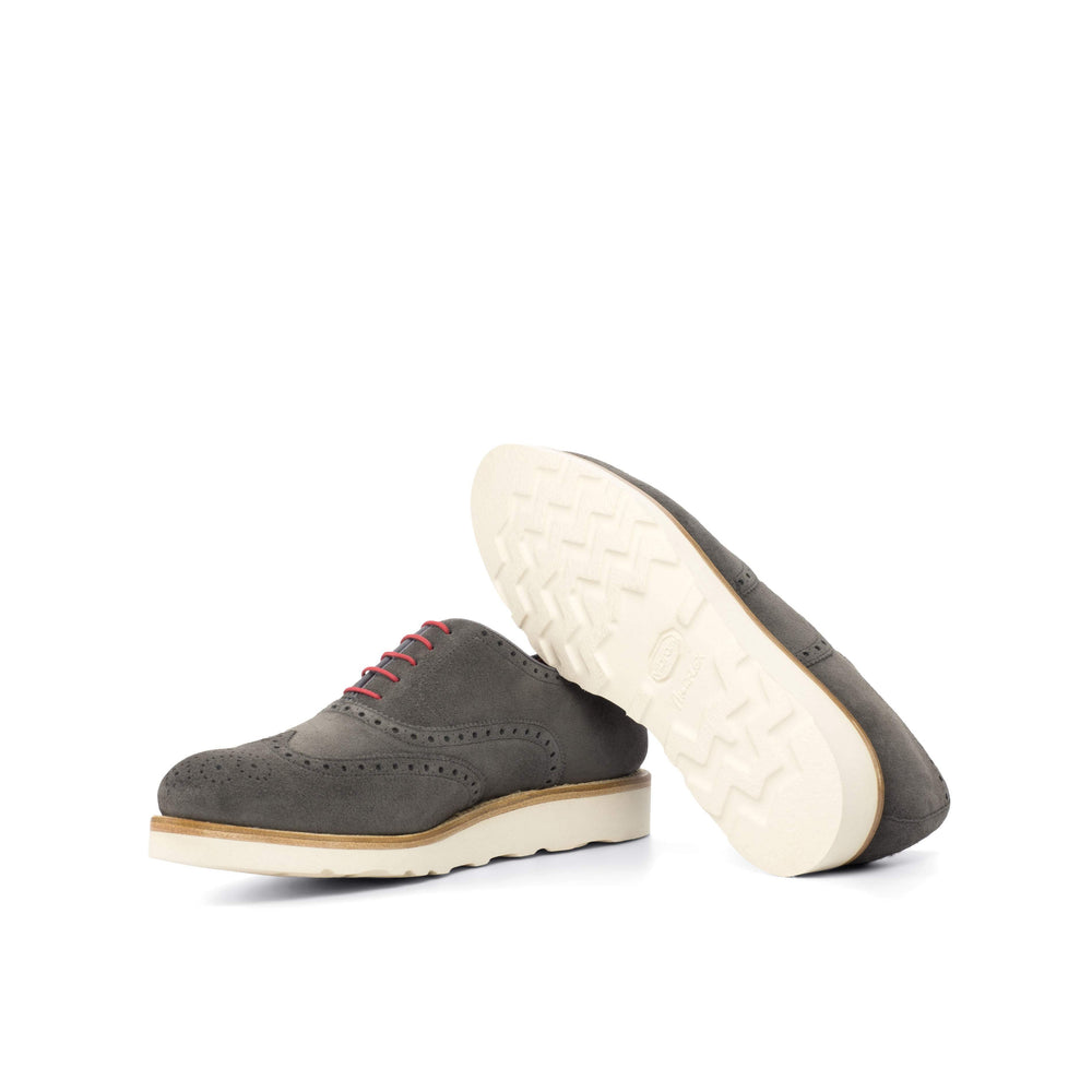 Men's Full Brogue Shoes Leather Goodyear Welt Grey 4459 2- MERRIMIUM