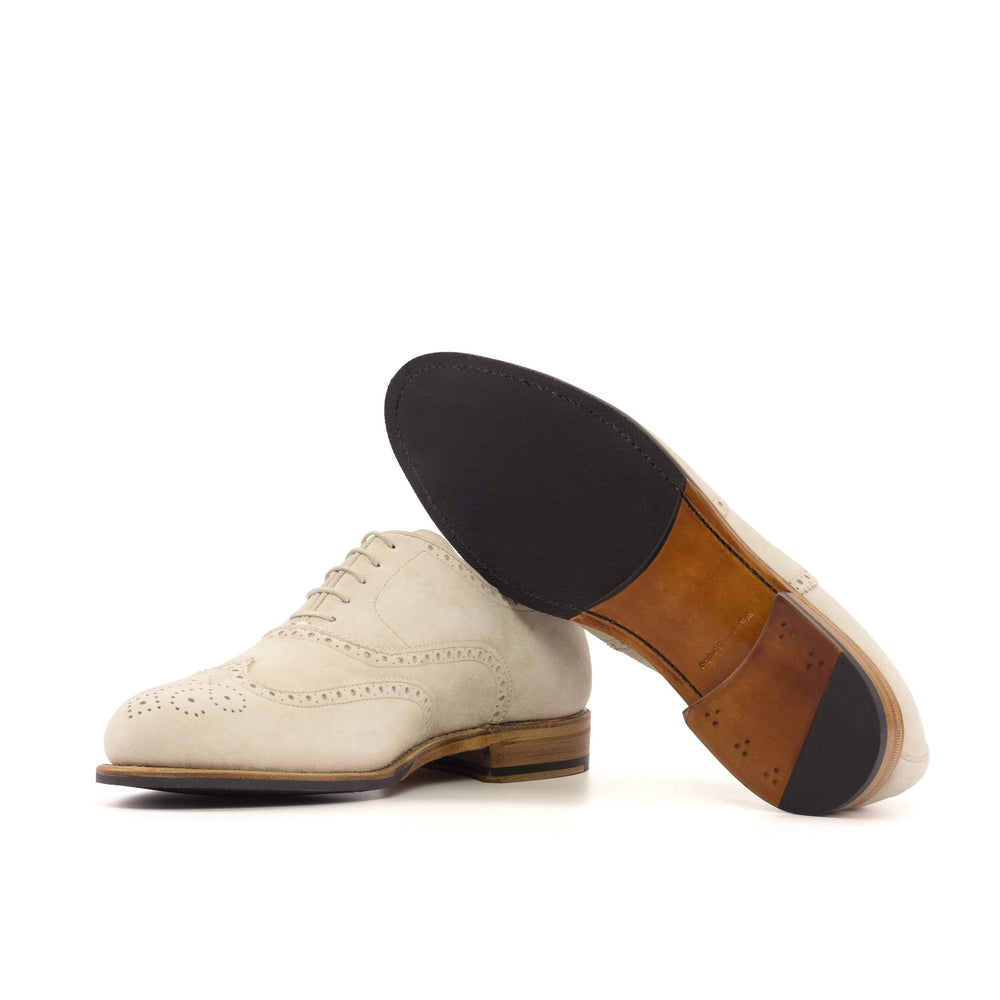 Men's Full Brogue Shoes Leather Goodyear Welt White 5642 2- MERRIMIUM