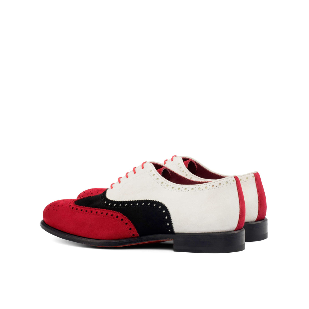 Men's Full Brogue Shoes Leather Red Black 4436 4- MERRIMIUM