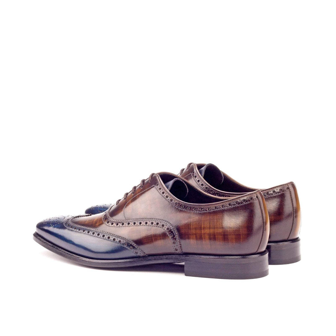 Men's Full Brogue Shoes Patina Leather Brown Dark Brown 3329 4- MERRIMIUM