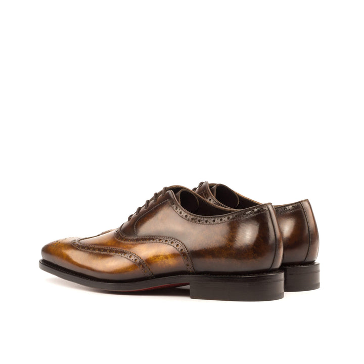 Men's Full Brogue Shoes Patina Leather Goodyear Welt Brown Dark Brown 3607 4- MERRIMIUM