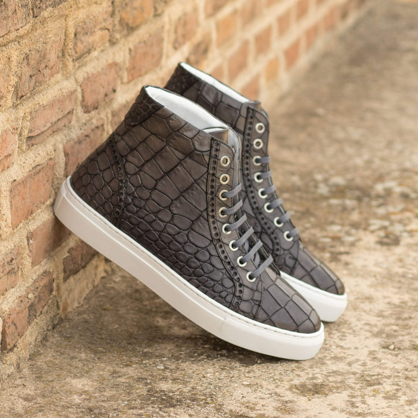 Men's High Kick Sneakers Leather Grey 4904 1- MERRIMIUM--GID-3082-4904