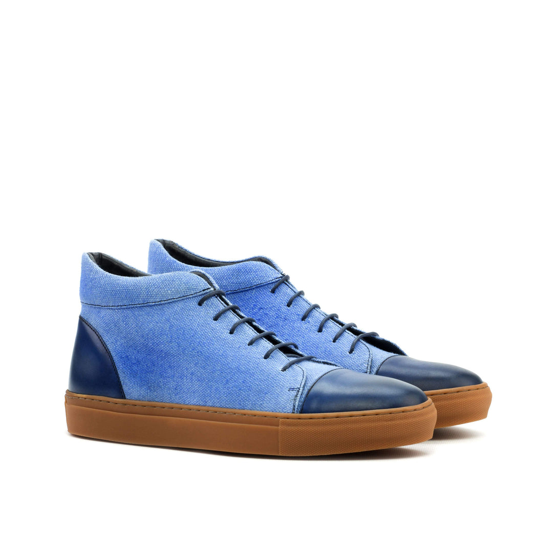 Men's High Top Sneakers Blue 3596 3- MERRIMIUM
