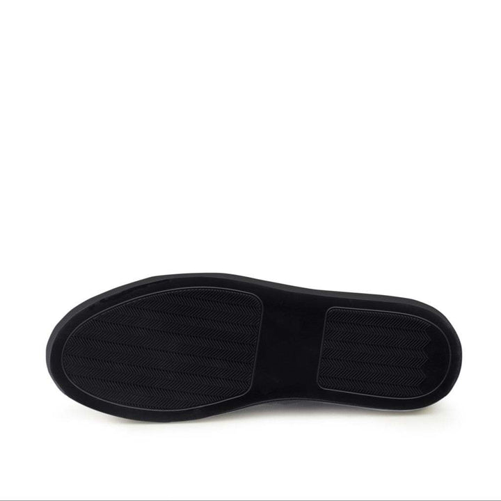 Men's High Top Sneakers Leather Black Grey 4227 5- MERRIMIUM