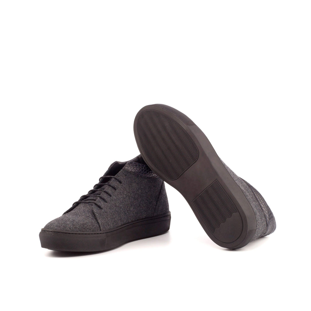 Men's High Top Sneakers Leather Black Grey 4227 2- MERRIMIUM