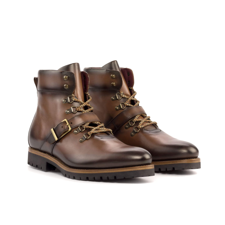 Men's Hiking Boots Leather Goodyear Welt Brown 5196 3- MERRIMIUM