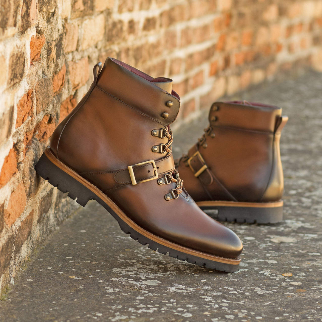 Men's Hiking Boots Leather Goodyear Welt Brown 5196 1- MERRIMIUM--GID-3887-5196