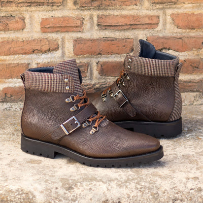 Men's Hiking Boots Leather Goodyear Welt Brown Dark Brown 4761 1- MERRIMIUM--GID-3730-4761