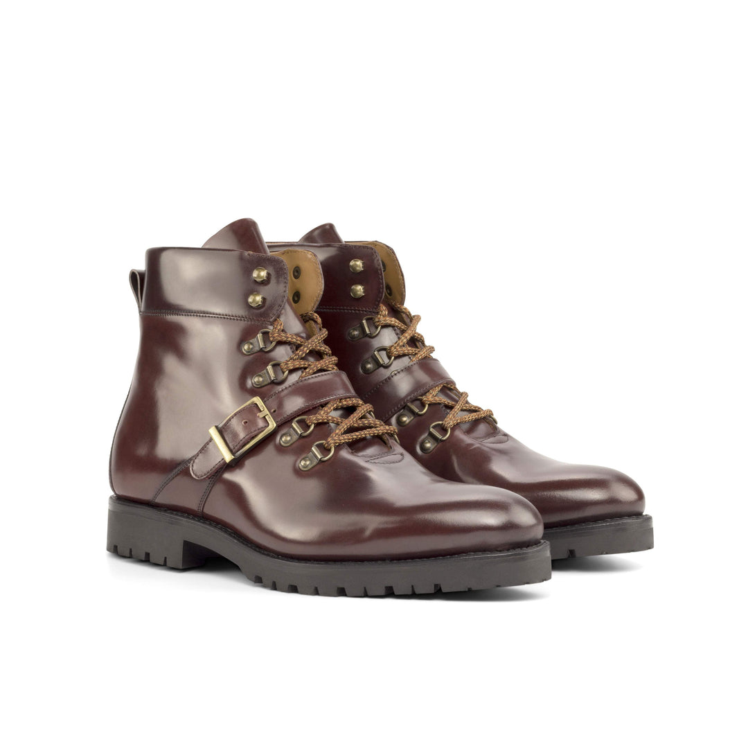 Men's Hiking Boots Leather Goodyear Welt Burgundy 4976 3- MERRIMIUM