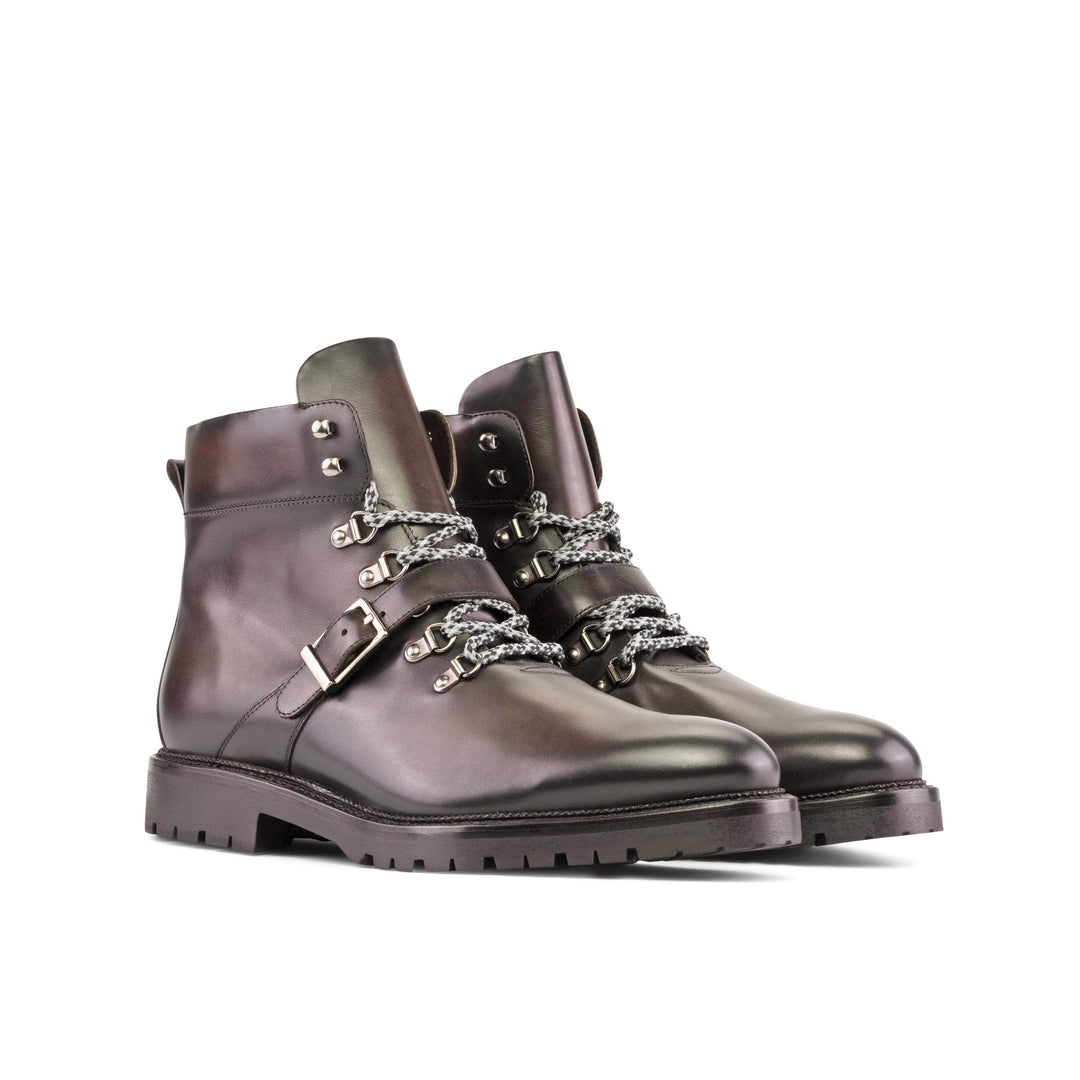 Men's Hiking Boots Leather Goodyear Welt Dark Brown 5492 6- MERRIMIUM