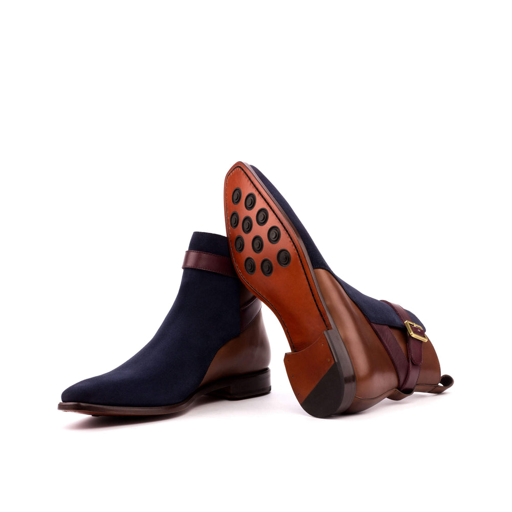 Men's Jodhpur Boots Leather Burgundy Brown 3929 2- MERRIMIUM