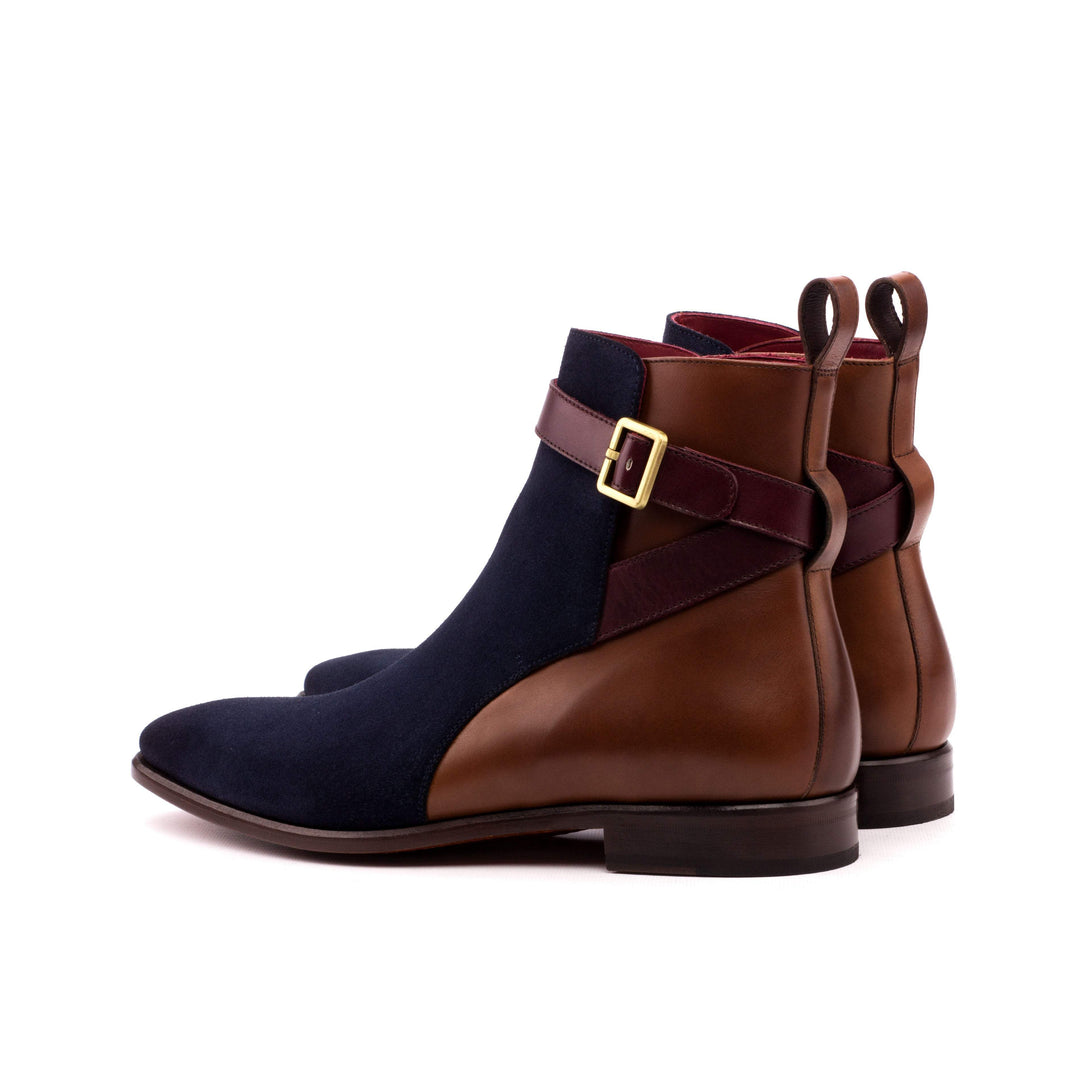 Men's Jodhpur Boots Leather Burgundy Brown 3929 4- MERRIMIUM