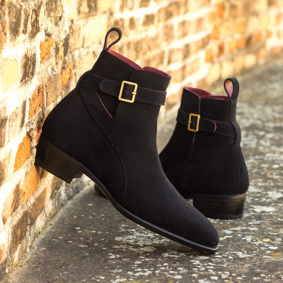 Men's Jodhpur Boots Leather Goodyear Welt Black 4587 1- MERRIMIUM--GID-3581-4587