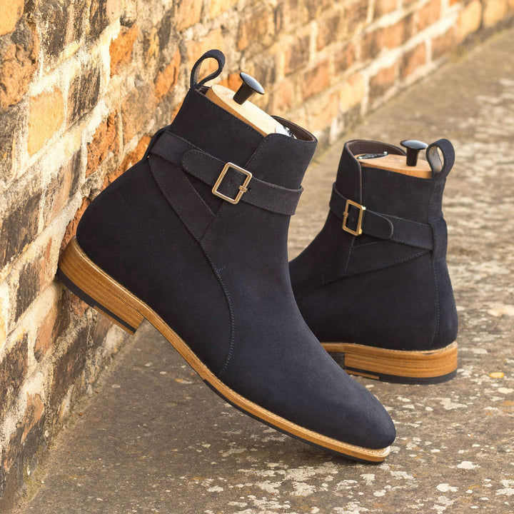 Men's Jodhpur Boots Leather Goodyear Welt Blue 4654 1- MERRIMIUM--GID-2609-4654