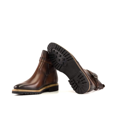 Men's Jodhpur Boots Leather Goodyear Welt Brown 5464 2- MERRIMIUM