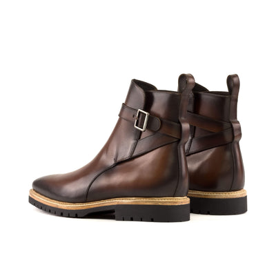 Men's Jodhpur Boots Leather Goodyear Welt Brown 5464 4- MERRIMIUM