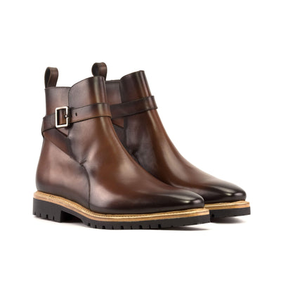 Men's Jodhpur Boots Leather Goodyear Welt Brown 5464 3- MERRIMIUM