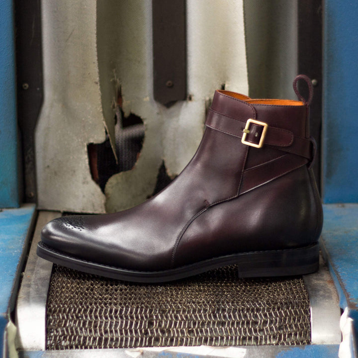 Men's Jodhpur Boots Leather Goodyear Welt Burgundy 3250 4- MERRIMIUM