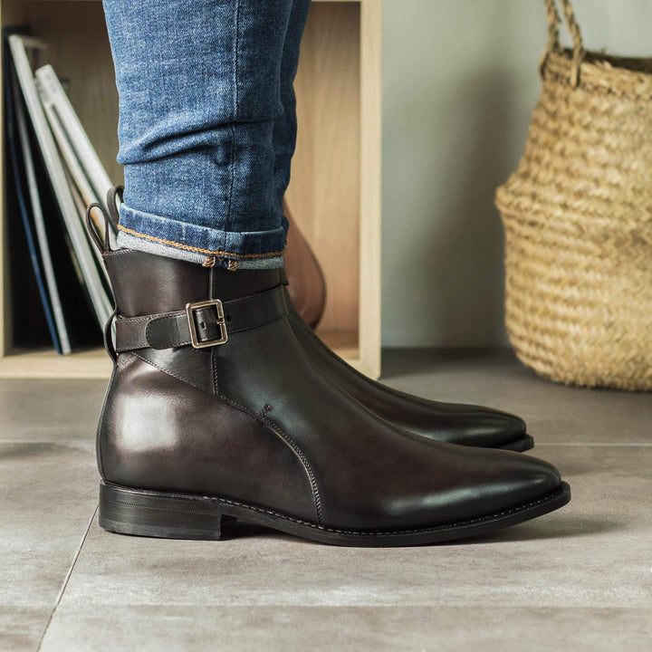Men's Jodhpur Boots Leather Goodyear Welt Dark Brown 5343 5- MERRIMIUM
