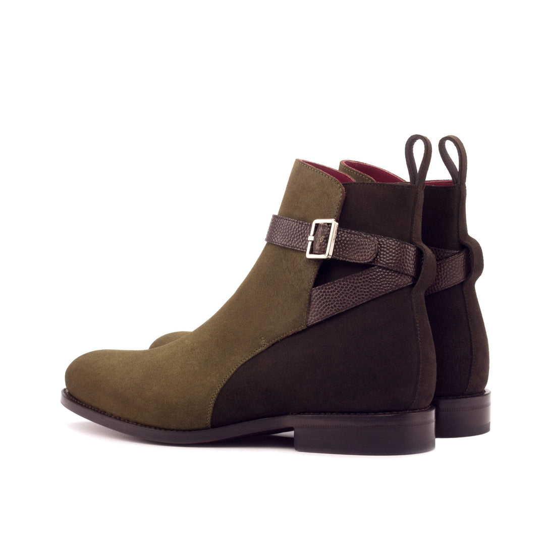 Men's Jodhpur Boots Leather Goodyear Welt Dark Brown Green 3287 4- MERRIMIUM