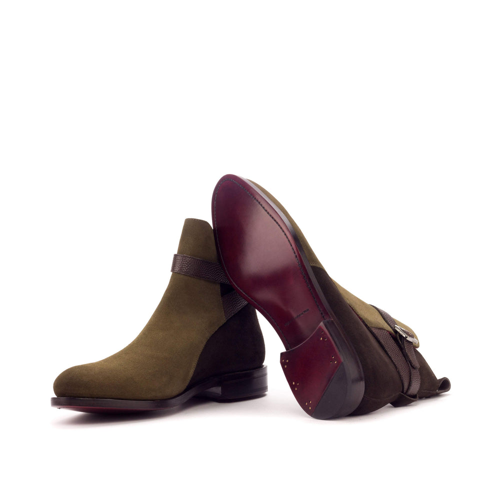 Men's Jodhpur Boots Leather Goodyear Welt Dark Brown Green 3287 2- MERRIMIUM
