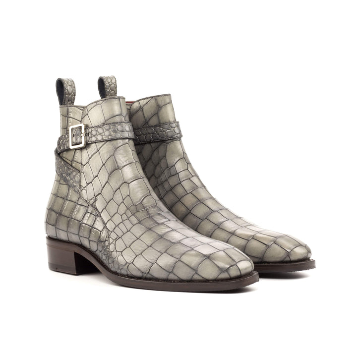 Men's Jodhpur Boots Leather Goodyear Welt Grey 4786 3- MERRIMIUM