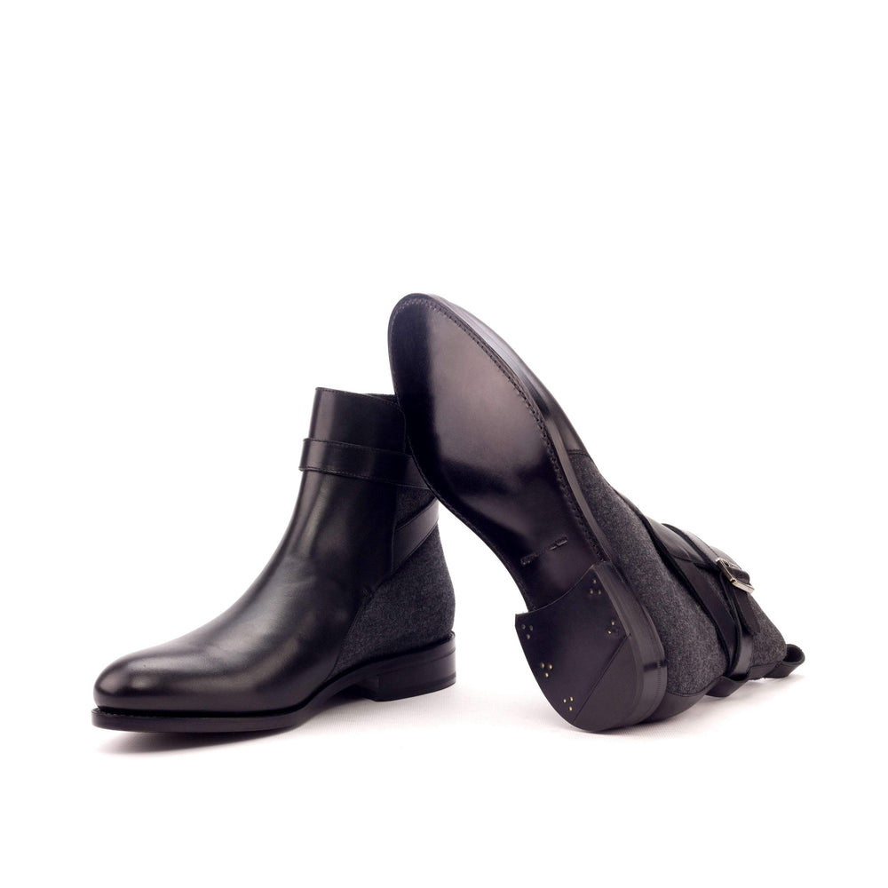 Men's Jodhpur Boots Leather Goodyear Welt Grey Black 3294 2- MERRIMIUM