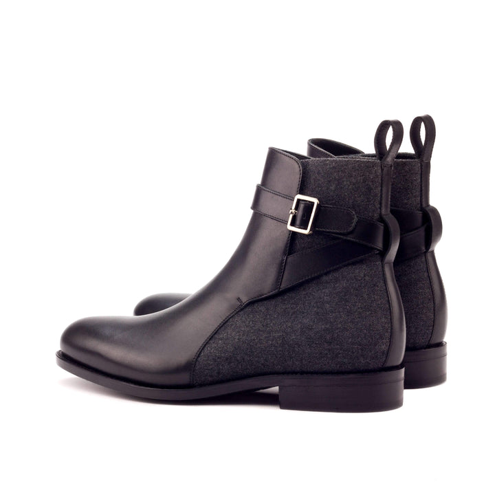Men's Jodhpur Boots Leather Goodyear Welt Grey Black 3294 4- MERRIMIUM