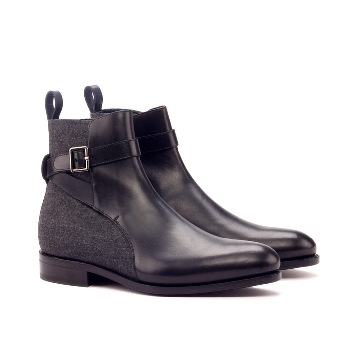 Men's Jodhpur Boots Leather Goodyear Welt Grey Black 3294 3- MERRIMIUM