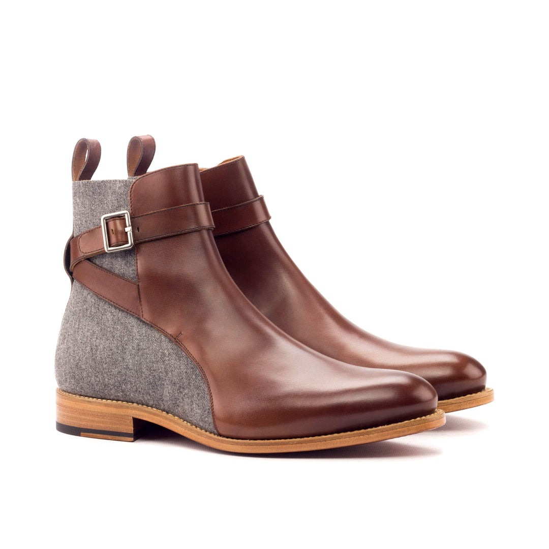 Men's Jodhpur Boots Leather Goodyear Welt Grey Brown 3292 3- MERRIMIUM