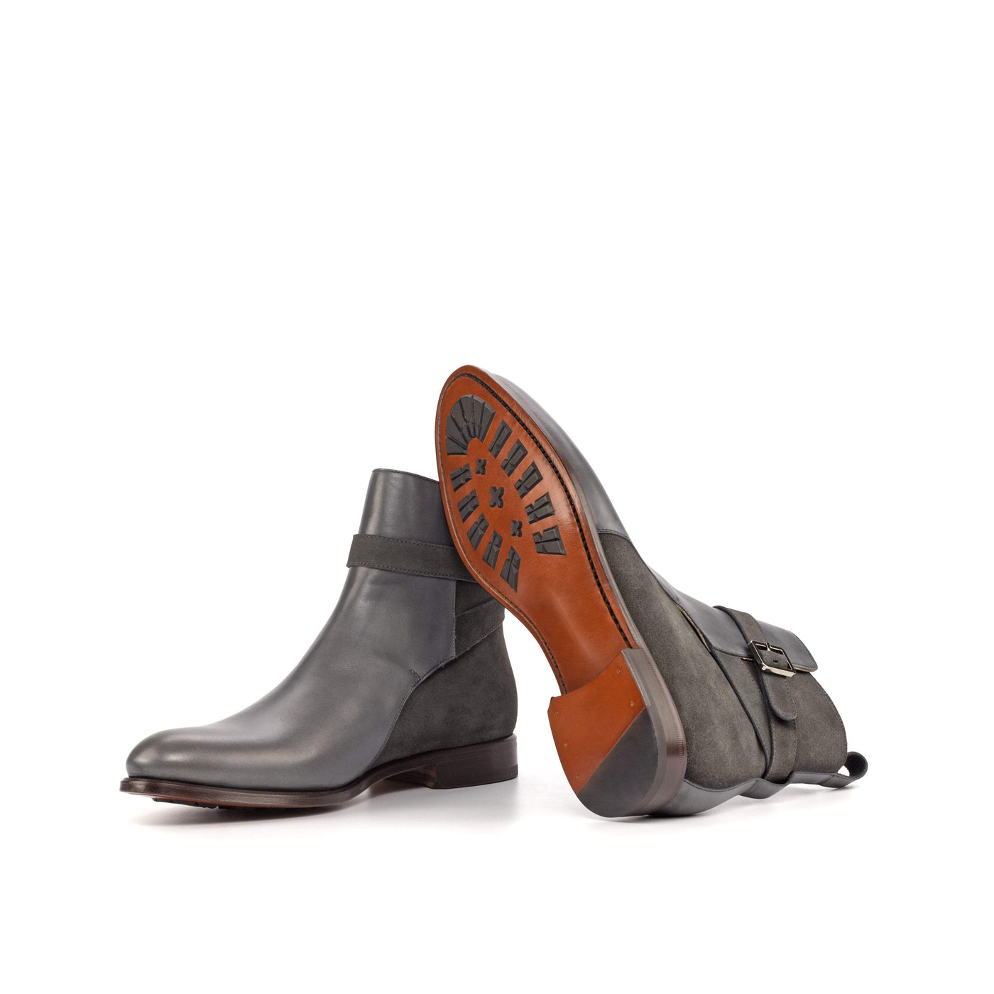 Men's Jodhpur Boots Leather Grey 4599 2- MERRIMIUM