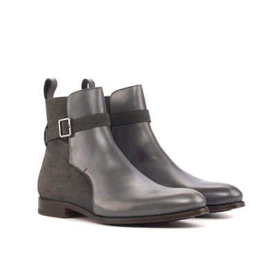 Men's Jodhpur Boots Leather Grey 4599 3- MERRIMIUM