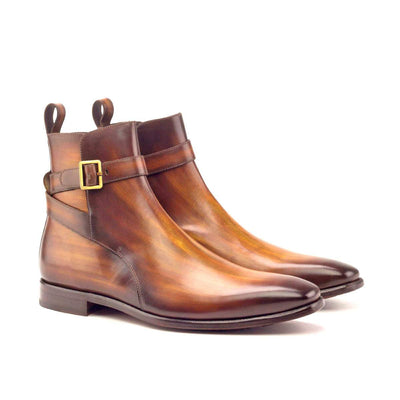 Men's Jodhpur Boots Patina Leather Brown 2908 3- MERRIMIUM